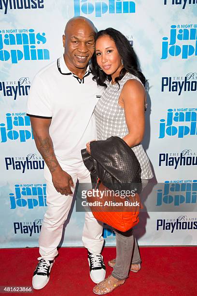 Mike Tyson and Kiki Tyson attend "A Night With Janis Joplin" Los Angeles Opening Night Performance at Pasadena Playhouse on July 22, 2015 in...