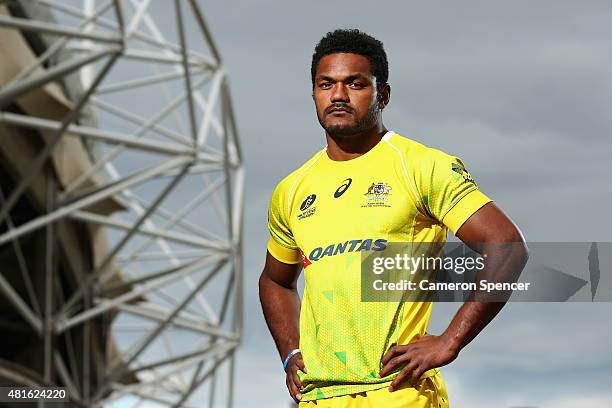 Wallabies player Henry Speight poses during an ARU media opportunity at Allianz Stadium on July 23, 2015 in Sydney, Australia. Speight has signed a...