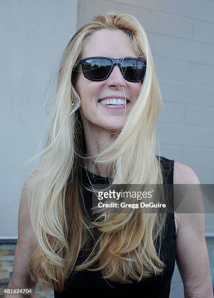 Political commentator and author Ann Coulter arrives at the premiere of "Sharknado 3: Oh Hell No!" at iPic Theaters on July 22, 2015 in Los Angeles,...