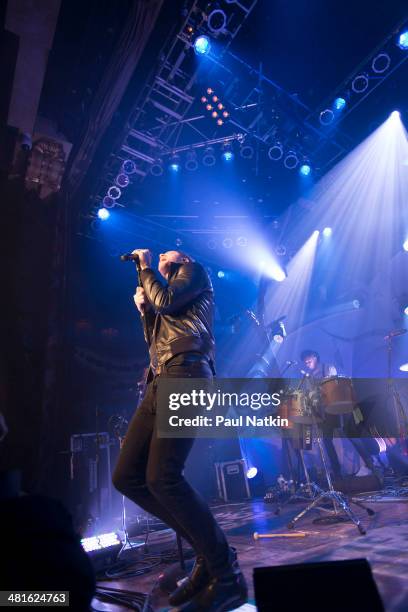 Rock group Imagine Dragons perform onstage at the House of Blues, Chicago, Illinois, March 5, 2013. Pictured are, from left, Dan Reynolds and Ryan...