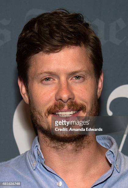 Actor Anders Holm attends the Los Angeles Times Indie Focus screening and cast Q&A of "Unexpected" at the Sundance Sunset Cinema on July 22, 2015 in...
