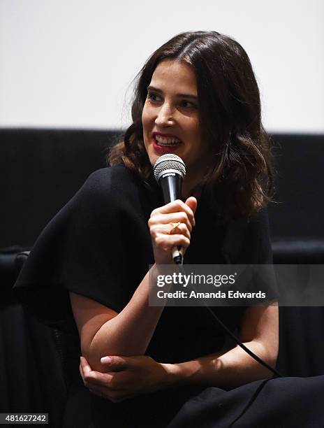 Actress Cobie Smulders attends the Los Angeles Times Indie Focus screening and cast Q&A of 'Unexpected' at the Sundance Sunset Cinema on July 22,...