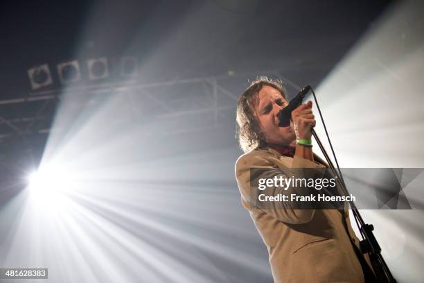 Singer Chris Lynch of Gardens & Villa performs live in support of Broken Bells during a concert at the Huxleys on March 30, 2014 in Berlin, Germany.