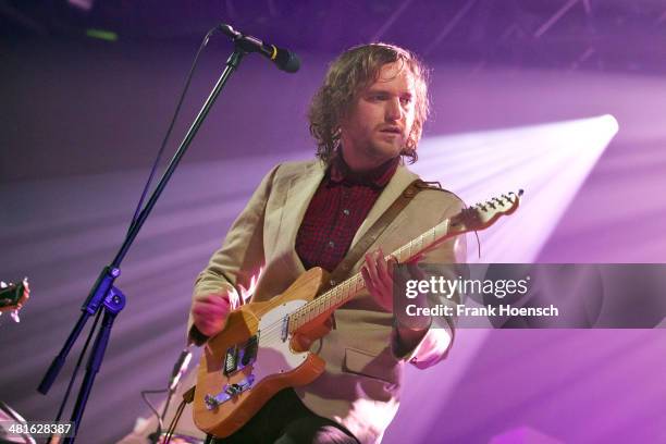 Singer Chris Lynch of Gardens & Villa performs live in support of Broken Bells during a concert at the Huxleys on March 30, 2014 in Berlin, Germany.