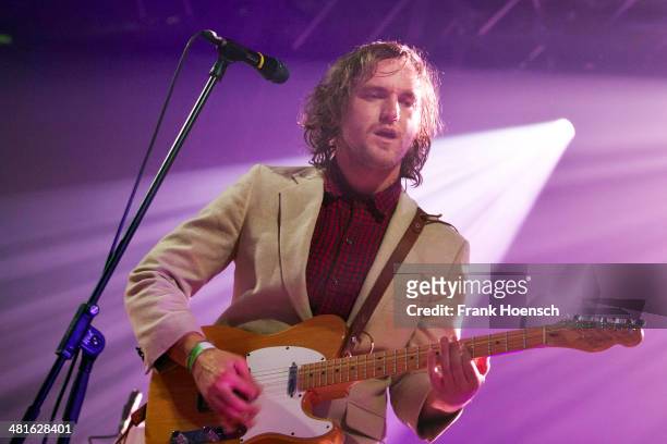Singer Chris Lynch of Gardens & Villa performs live in support of Broken Bells during a concert at the Huxleys on March 30, 2014 in Berlin, Germany.