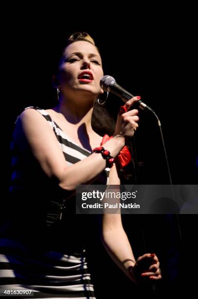 MUsician Imelda May performs onstage, Chicago, Illinois, March 16, 2010.