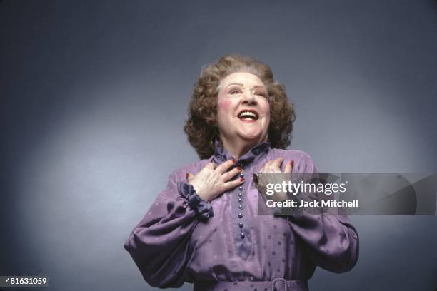 Actress and singer Ethel Merman photographed in New York City in 1982.