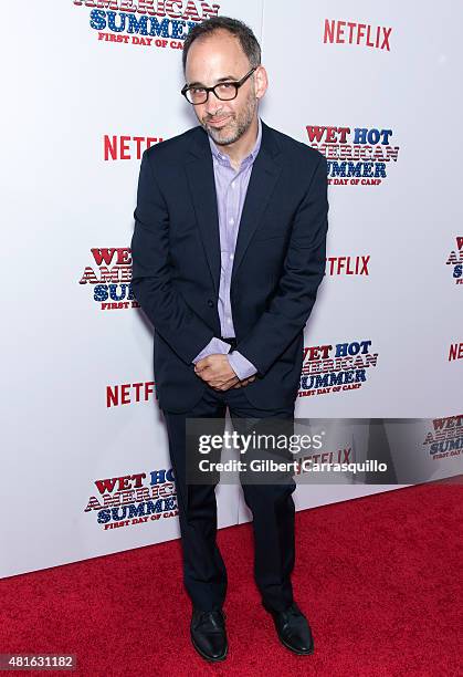 Comedian David Wain attends the 'Wet Hot American Summer: First Day of Camp' Series Premiere at SVA Theater on July 22, 2015 in New York City.