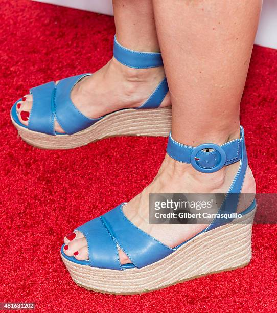 Actress Nina Hellman, shoe detail, attends the 'Wet Hot American Summer: First Day of Camp' Series Premiere at SVA Theater on July 22, 2015 in New...