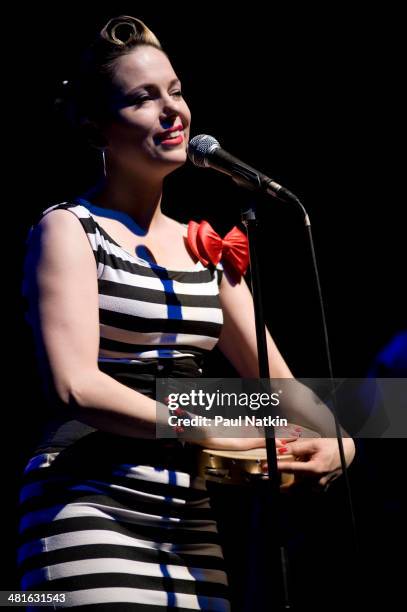 MUsician Imelda May performs onstage, Chicago, Illinois, March 16, 2010.