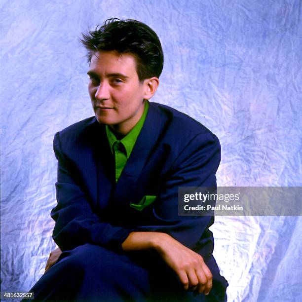 Portrait of musician KD Lang, Chicago, Illinois, August 6, 1989.