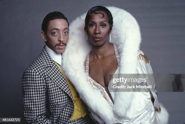 Dancers Judith Jamison and Gregory Hines in costume for their starring roles in 'Sophisticated Ladies' on Broadway photographed in 1980.