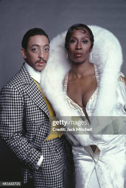 Dancers Judith Jamison and Gregory Hines in costume for their starring roles in 'Sophisticated Ladies' on Broadway photographed in 1980.