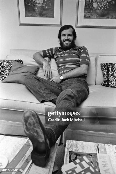 Academy Award-winning actor Jack Nicholson photographed in New York City in 1969, the year he starred in 'Easy Rider'.