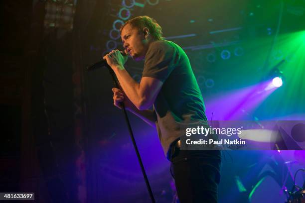 Musician Dan Reynolds, of the rock group Imagine Dragons, performs onstage at the House of Blues, Chicago, Illinois, March 5, 2013.