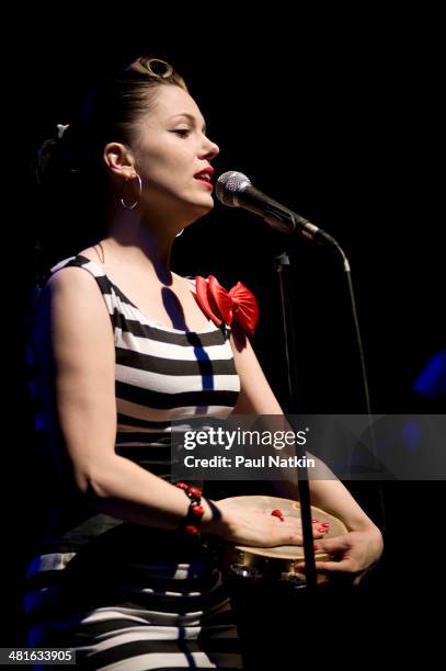 MUsician Imelda May performs onstage, Chicago, Illinois, March 16, 2010.