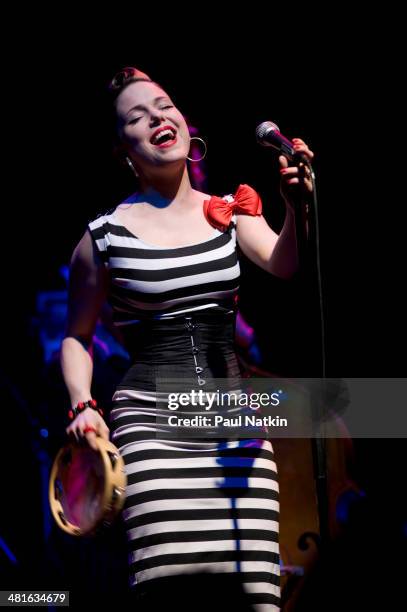 MUsician Imelda May performs onstage, Chicago, Illinois, March 16, 2010.