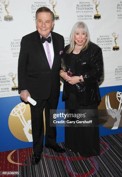 Pix 11 Senior Correspondent Marvin Scott and wife Lorri Scott attend The 57th Annual New York Emmy Awards at The Marriott Marquis Times Square on...