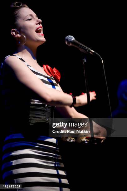 MUsician Imelda May performs onstage, Chicago, Illinois, March 16, 2010.