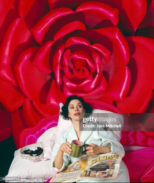 Soprano and mezzo soprano opera singer Maria Ewing photographed on stage at the Metropolitan Opera in New York in 1994.