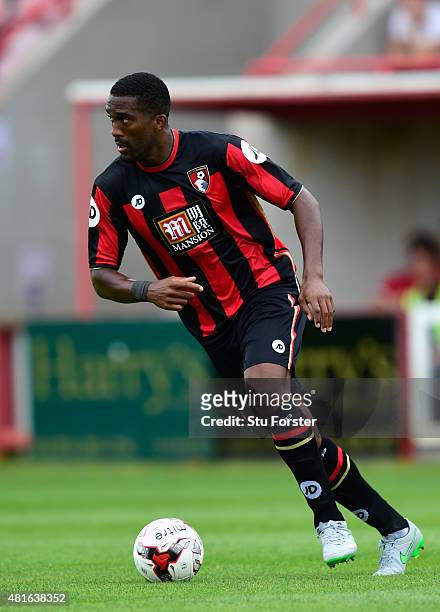 Bournemouth defender Sylvain Distin in action during the Pre season friendly match between Exeter City and AFC Bournemouth at St James Park on July...