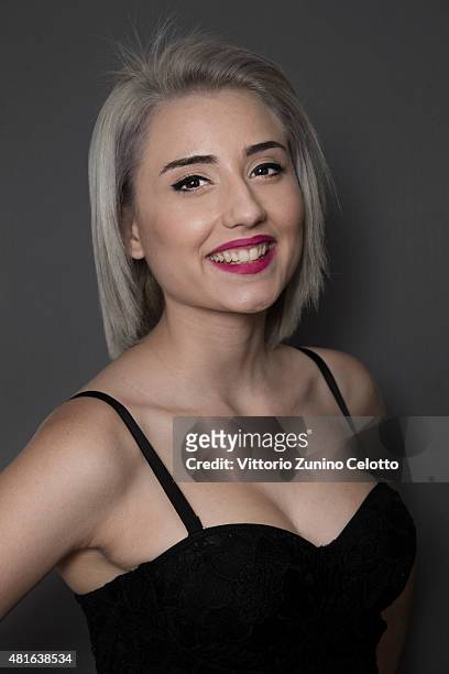 Songwriter Greta Menchi poses for Self Assignment on July 22, 2015 in Giffoni Valle Piana, Italy.