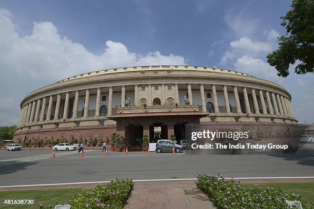 Parliament building in New Delhi.
