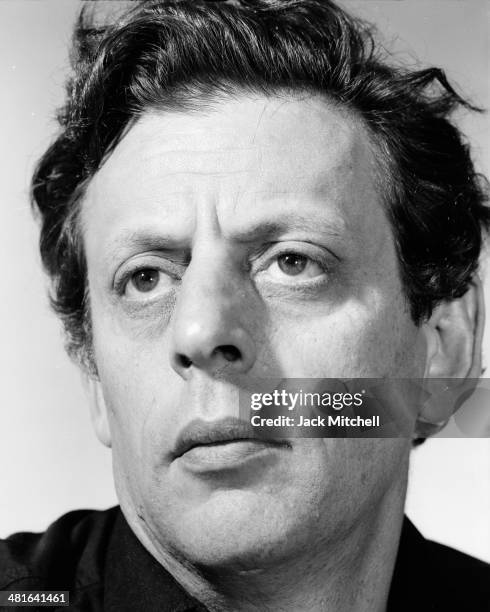 American composer Philip Glass photographed in New York City in 1980.