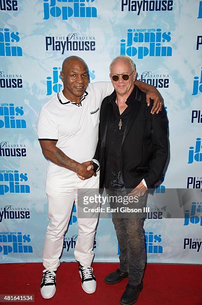Former Boxer/Actor Mike Tyson and Director Randy Johnson attend "A Night With Janis Joplin" Los Angeles Opening Night Performance at Pasadena...