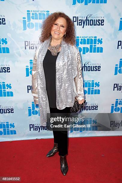 Recording Artist Melissa Manchester attends "A Night With Janis Joplin" Los Angeles Opening Night Performance at Pasadena Playhouse on July 22, 2015...