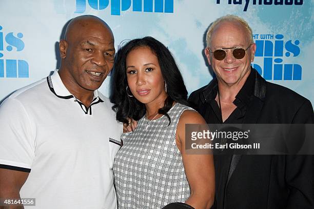 Former Boxer Mike Tyson, KiKi Tyson and Director Randy Johnson attend "A Night With Janis Joplin" Los Angeles Opening Night Performance at Pasadena...