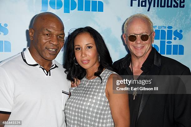 Former Boxer Mike Tyson, KiKi Tyson and Director Randy Johnson attend "A Night With Janis Joplin" Los Angeles Opening Night Performance at Pasadena...