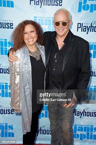 Recording artist Melissa Manchester and Director Randy Johnson attend "A Night With Janis Joplin" Los Angeles Opening Night Performance at Pasadena...