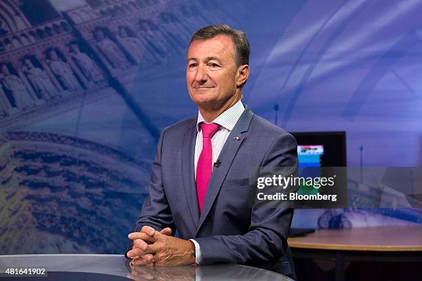 Bernard Charles, chief executive officer of Dassault Systemes SA, pauses during a Bloomberg Television interview in Paris, France, on Thursday, July...