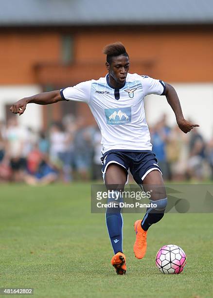 Moustapha Seck of SS Lazio in action during the preseason friendly match between SS Lazio and Vicenza Calcio on July 18, 2015 in Auronzo near Cortina...