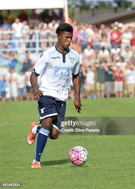 Balde Diao Keita of SS Lazio in action during the preseason friendly match between SS Lazio and Vicenza Calcio on July 18, 2015 in Auronzo near...