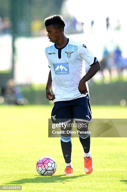 Balde Diao Keita of SS Lazio in action during the preseason friendly match between SS Lazio and Vicenza Calcio on July 18, 2015 in Auronzo near...