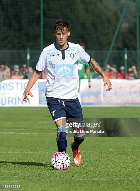 Alessandro Murgia of SS Lazio in action during the preseason friendly match between SS Lazio and Vicenza Calcio on July 18, 2015 in Auronzo near...