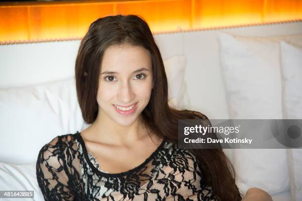 Belle Knox poses for photos on March 18, 2014 in New York City.