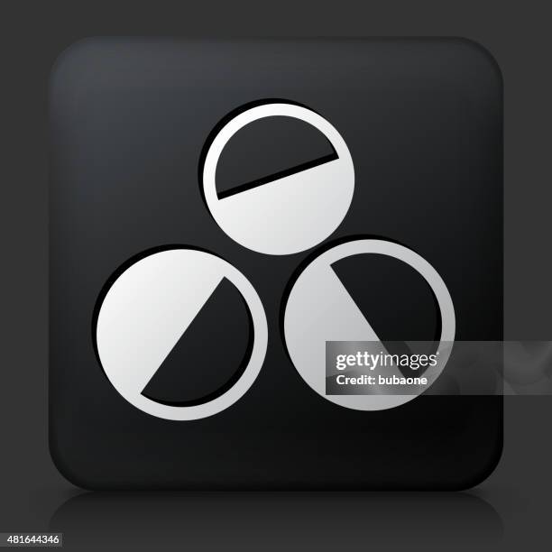 black square button with paintballs - paintball game stock illustrations