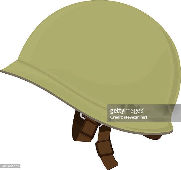 illustrazioni stock, clip art, cartoni animati e icone di tendenza di casco verde militare - elmetto protettivo da lavoro