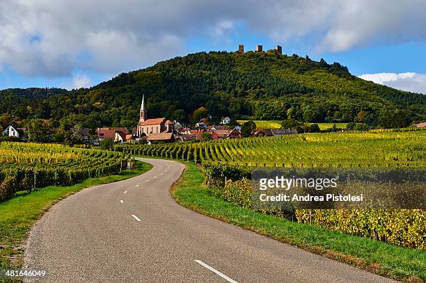 alsace wine route, france - village france photos et images de collection