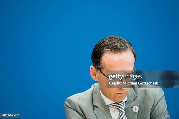 Berlin, Germany Justice Minister Heiko Maas attends a press conference on July 14, 2015 in Berlin, Germany.