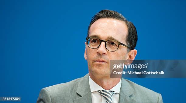 Berlin, Germany Justice Minister Heiko Maas attends a press conference on July 14, 2015 in Berlin, Germany.