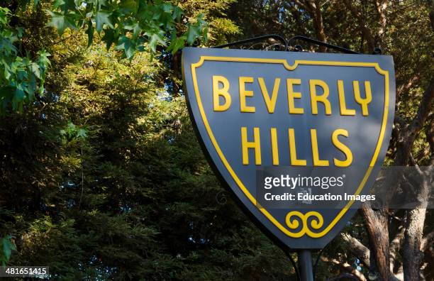 Beverly Hills California CA famous Beverly Hills street sign.