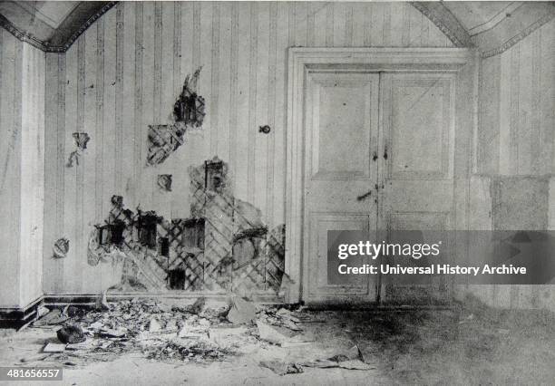 World War I - The room where the imperial family and many of their servants were massacred on the night of 16/17 July 1918..