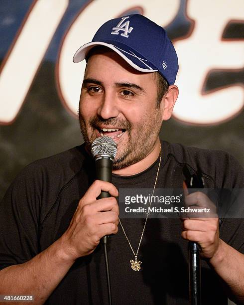 Comedian Jeff Garcia performs during his appearance at The Ice House Comedy Club on July 22, 2015 in Pasadena, California.