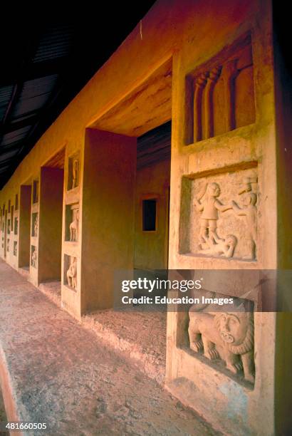 The Royal Palace Museum of the Fon dynasty kings of the Dahomey Empire. The Museum is a UNESCO World Heritage Site. Abomey, Benin. West Africa.