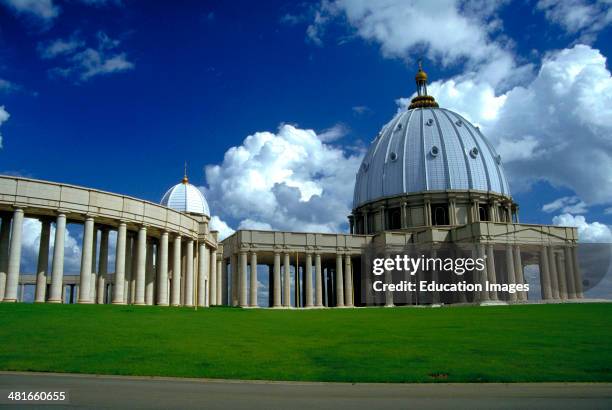 The Basilique de Notre Dame de la Paix in Yamoussoukro, the capital of the Ivory Coast. Starting in the 1960s, former President Houphouet-Boigny...