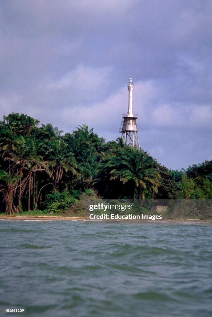 The new lighthouse at Brass near the Nun River Estuary in Bayelsa State in the Niger Delta